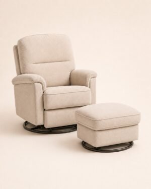 Veloura Baby Amelie Nursing Glider Chair with Ottoman